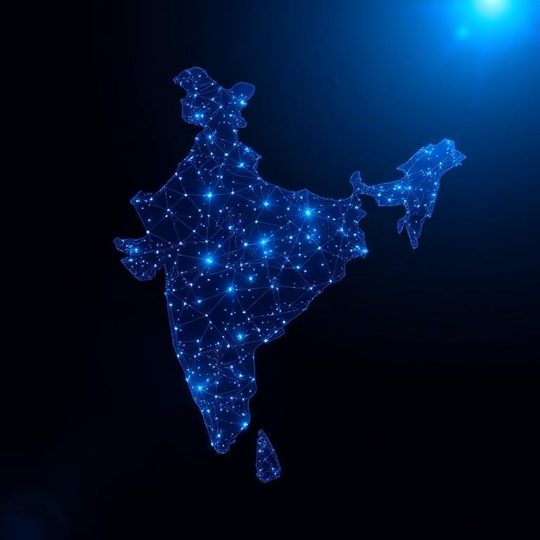 India connectivity map